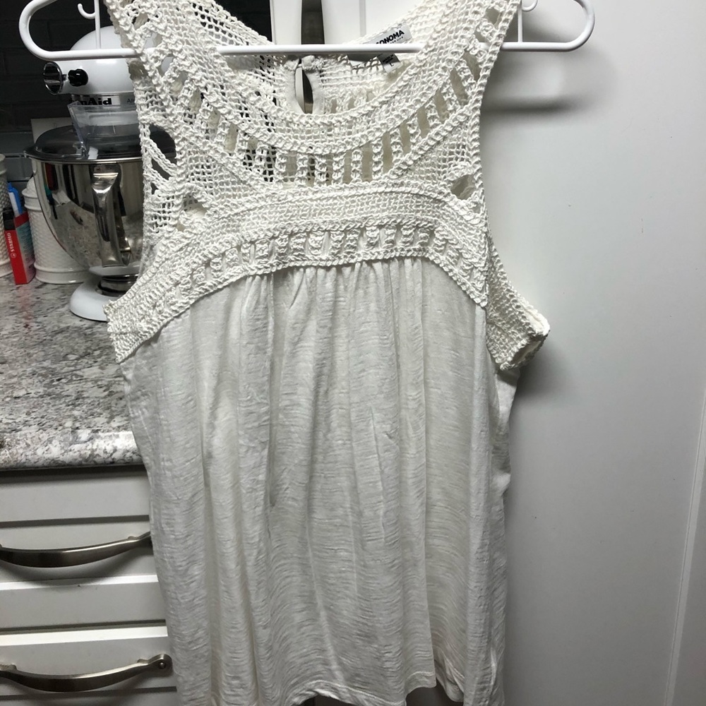 Sonoma Crocheted Tank Top Size Large